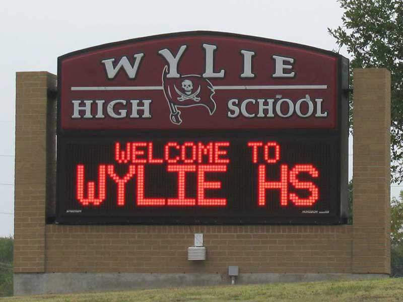 Wylie High School sign