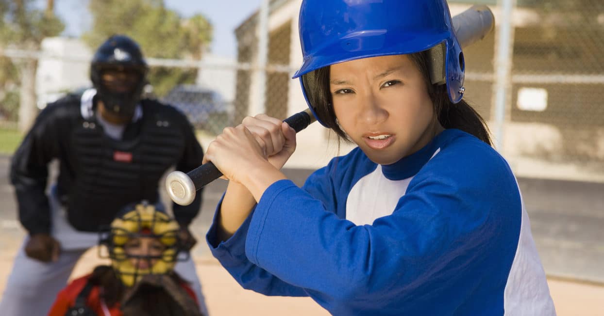 Sports - girl playing softball