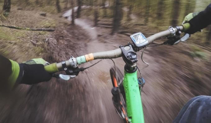 Person riding Dirt bike trails in Melissa TX 