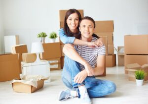 Moving day for newlyweds