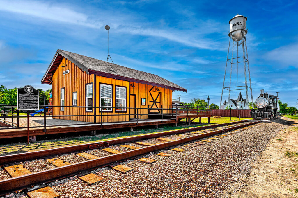 Train depot Houston and Texas Central Railway in Anna TX