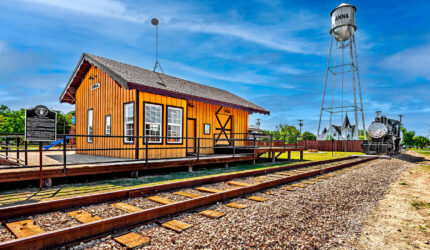 Train depot Houston and Texas Central Railway in Anna TX