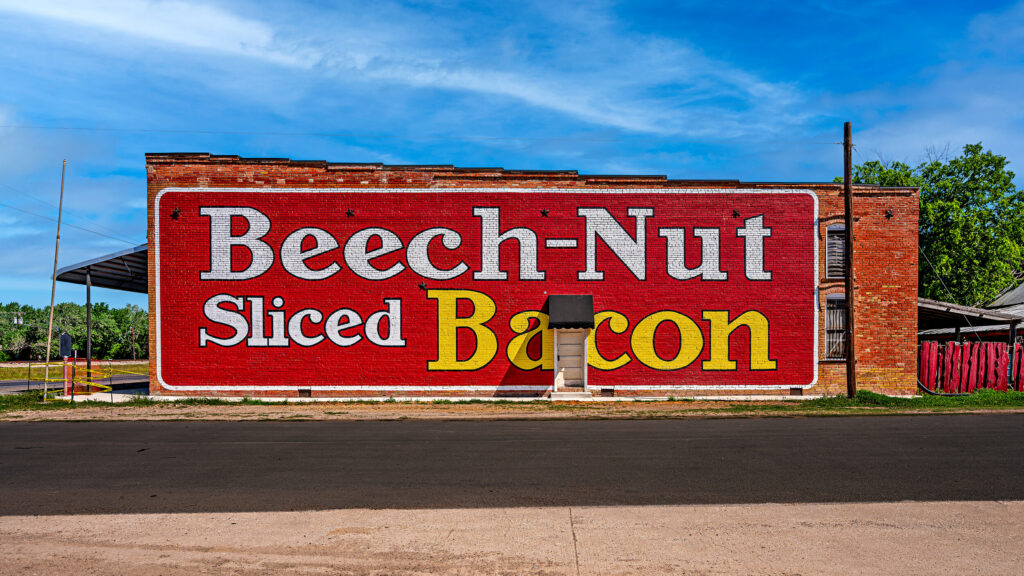 Beech-Nut sign attached to hardware store in Anna, TX
