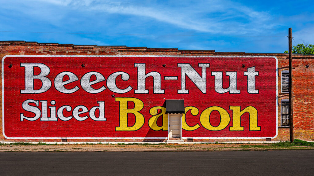 Beech-Nut sign attached to hardware store in Anna, TX